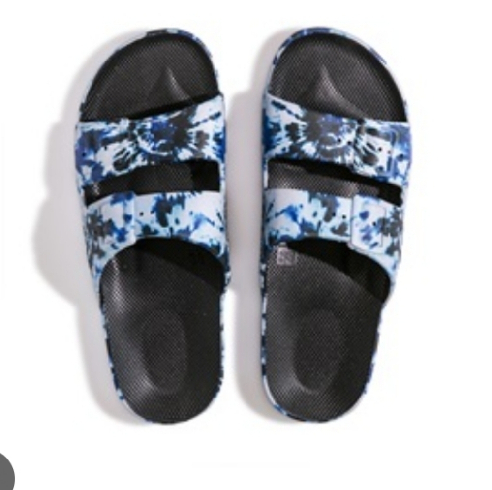 Freedom Moses Two Strap Slides Zeppelin Black